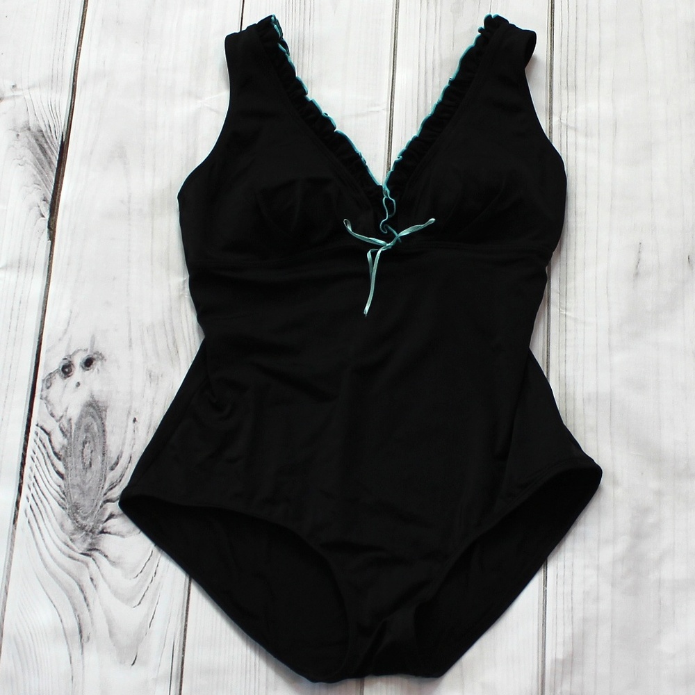 Cazimi Women's One Piece Black Bathing Suit